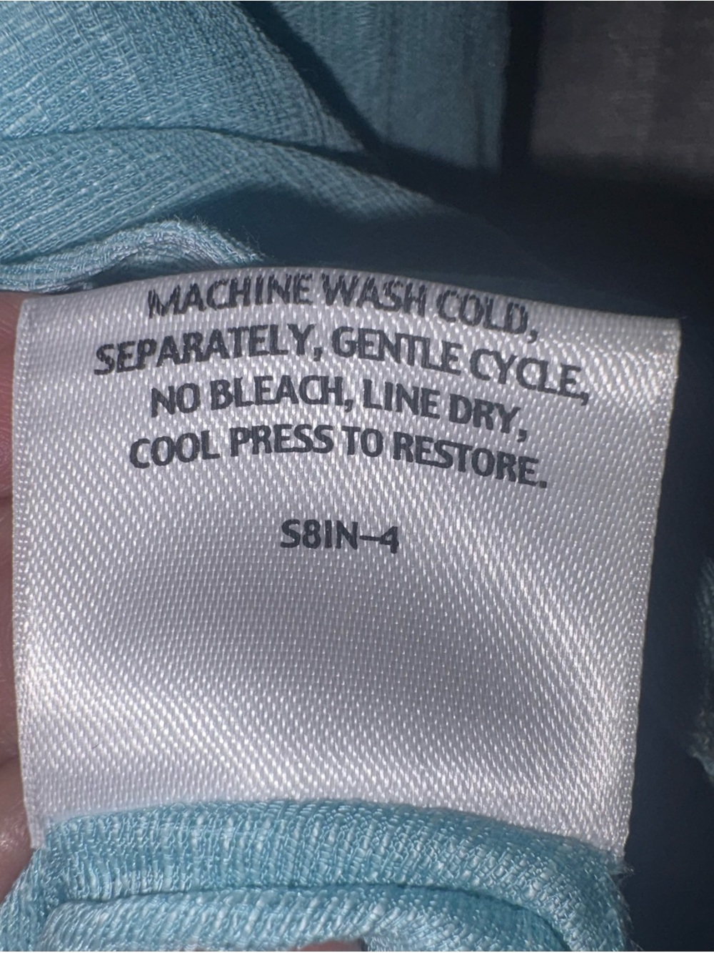 EILEEN FISHER Light Aqua Linen/Silk Tunic - Picture 5 of 6